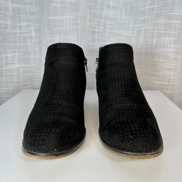 Fergie Bianca Laser Cut Perforations Faux Leather Booties 8.5 - Picture 3 of 11